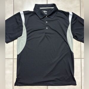 PGA Tour Black and Gray Polo Shirt